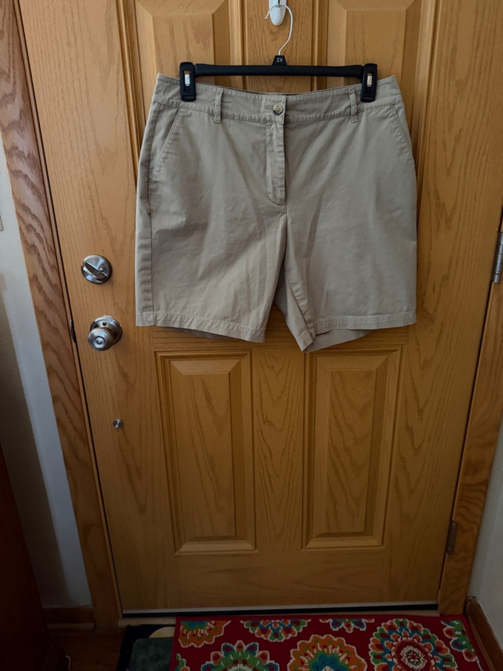 Kim Rogers Tan Mid-Rise Bermuda Shorts